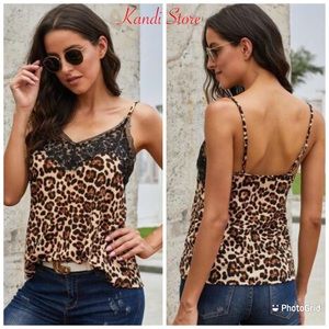 Re-Ordered Leopard Print Tank Top in size Large